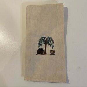 Padma Creations Embroidered Cotton Kitchen Towel Made In India 21”x27”